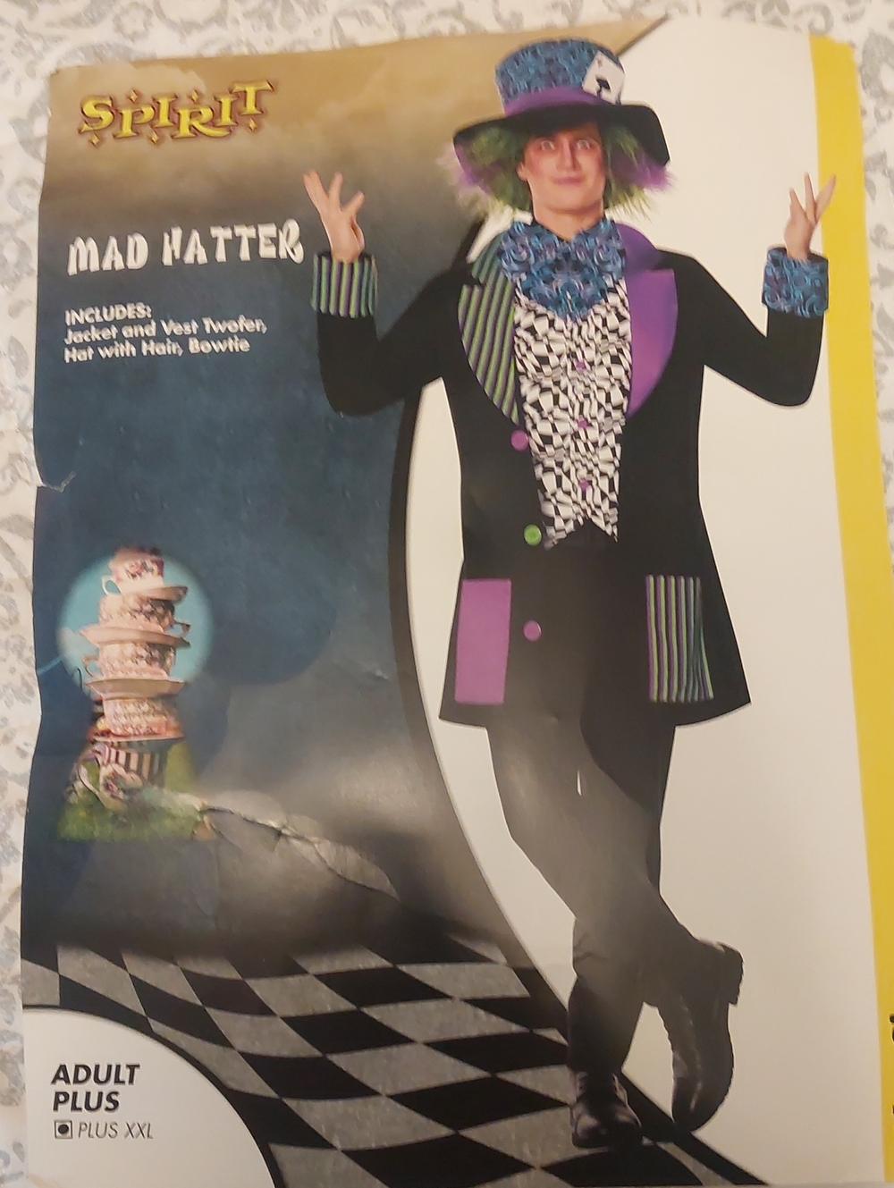 Spirit Mad Hatter Costume - Black, Purple & Green